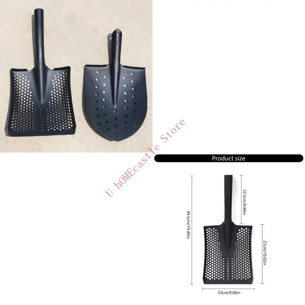 63HF Heavy Duty Carbon Steel Sifting Spade Head Shovel For Agricultural Soil Filtering And Drain Sewer Cleaning Tool