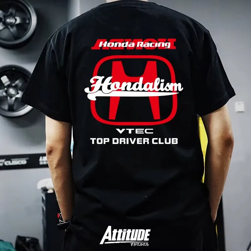 

Лето 2029, мужская футболка JDM Honda Civic R FK8/FL5, улучшенная культурная хлопковая тяжелая уличная футболка с короткими рукавами, топ