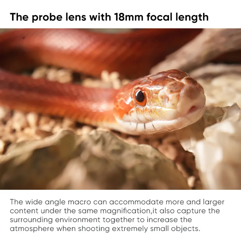 Astrhori APS-C 18mm F8 Macro 2X Probe Lens Waterproof Front Part 2:1 Magnification Macro Slender Lens for Sony E Fuji X Nikon Z