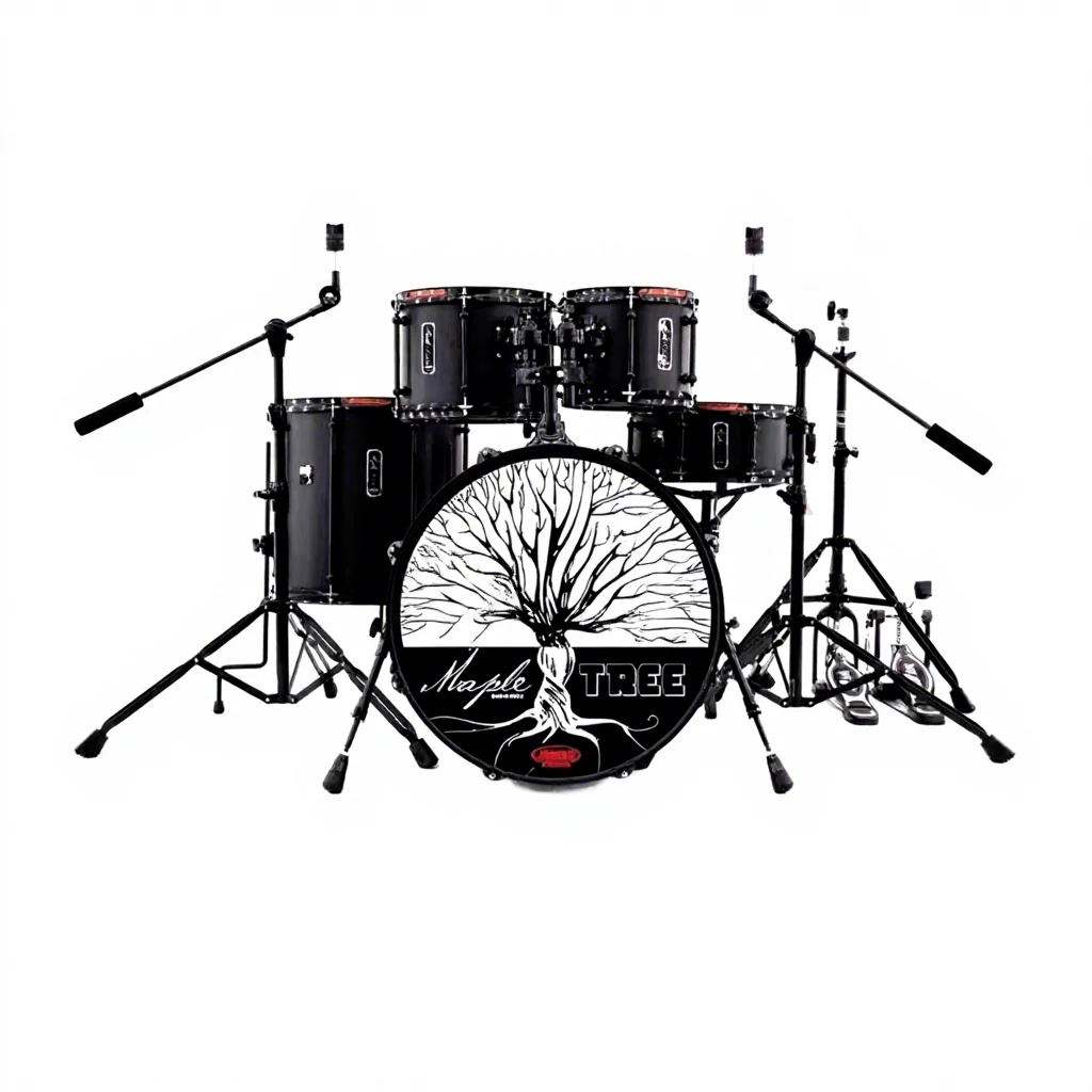 522 Drums Set Quality Professional 5 Pcs Percussion Adult Musical Instrument Jazz Drum Kit Includes Cymbal