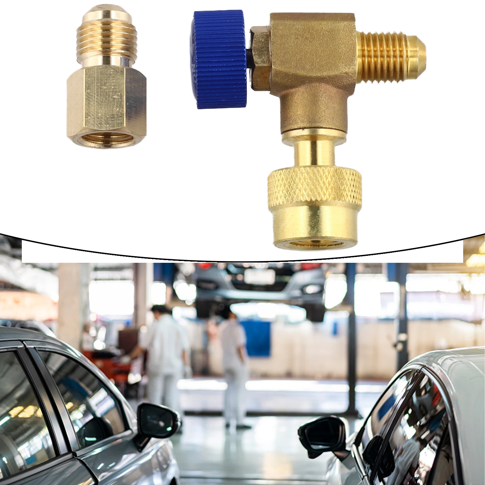 90 Degree Right Angle AC Safety Valve Copper Adapter For R22 For R32 R410A Air Conditioning Systems