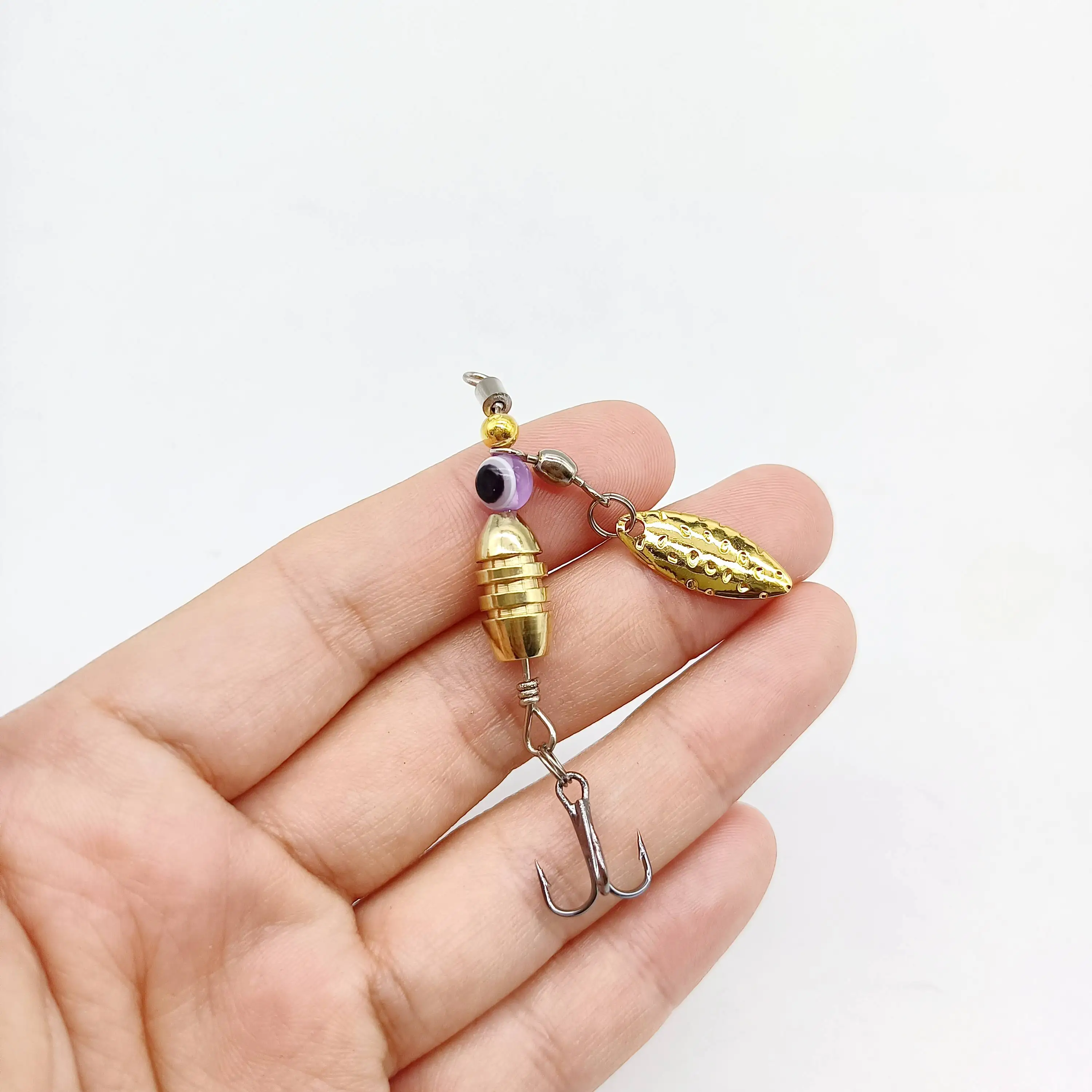 DUODUOYU 1PCS Spinner Löffel Metall Angeln Locken 3,5g/5g Pailletten Löffel Köder für Bass Forelle Barsch hecht Rotierenden Angelgerät – Detail 9