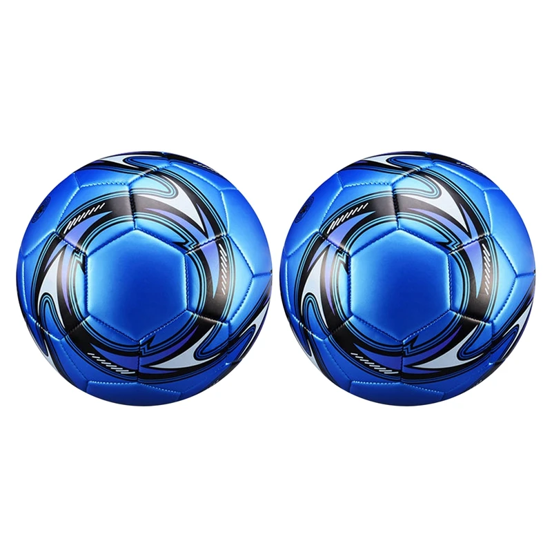 

2X Professional Soccer Ball Size 5 Official Soccer Training Football Ball Competition Outdoor Football Blue