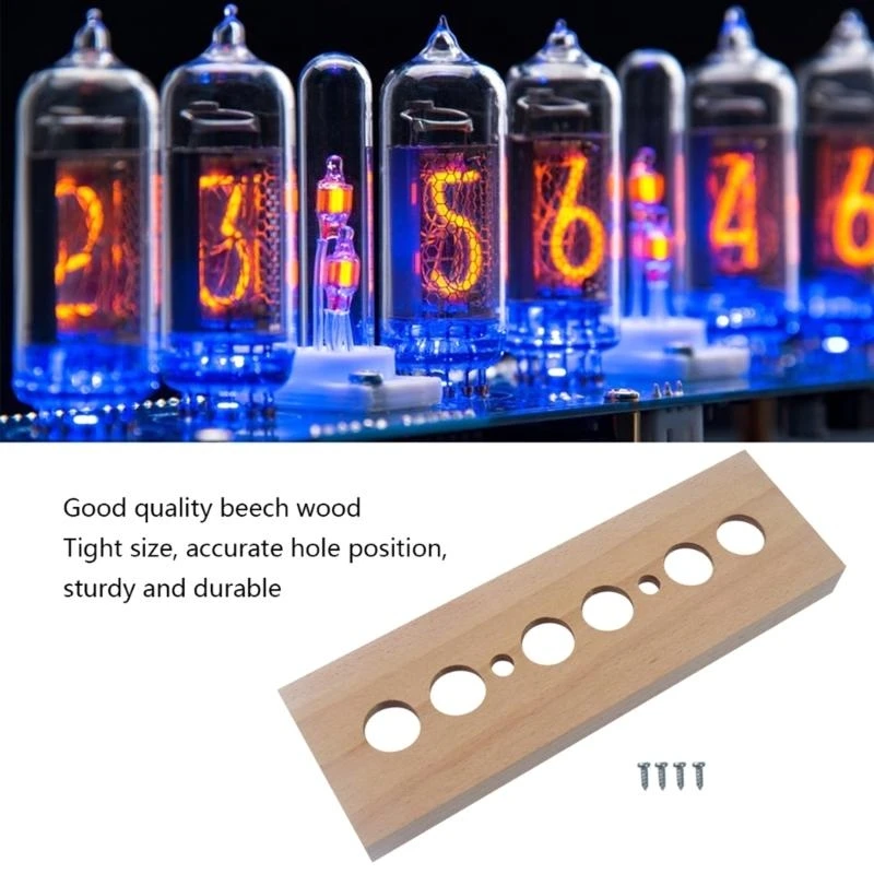 

77UB DIY IN14 Glow Tube Clock Kit Multiple Color Display Retro Style with Easy Assembly For Creative Experiments And Projects
