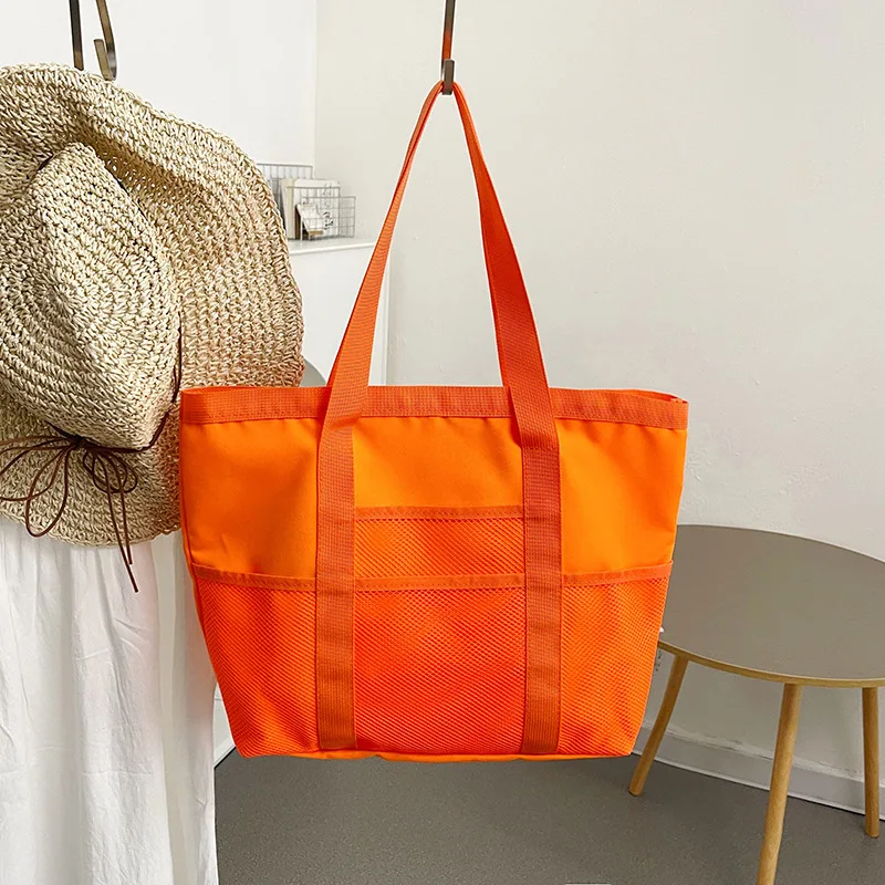 

Breathable Large Capacity Mesh Beach Bag for Men Women Casual Outdoor Shoulder Handbag Lightweight Travel Storage Bag