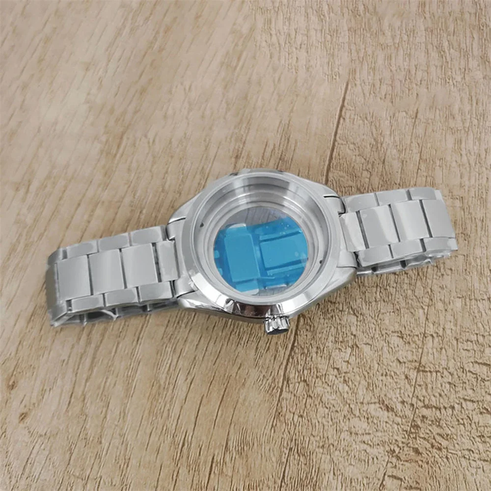 Cassa per orologio in acciaio inossidabile da 41 mm + cinturino Oyster + quadrante + kit lancette parti di ricambio per kit fai da te movimento NH35/NH36/4R/7S