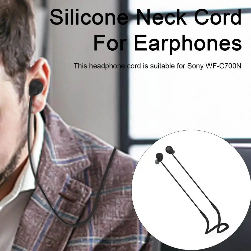 Earphone Lanyard untuk olahraga tali leher silikon tahan air untuk Headphone Sony Wf-c700n tali penyangga earbud antihilang untuk aktif
