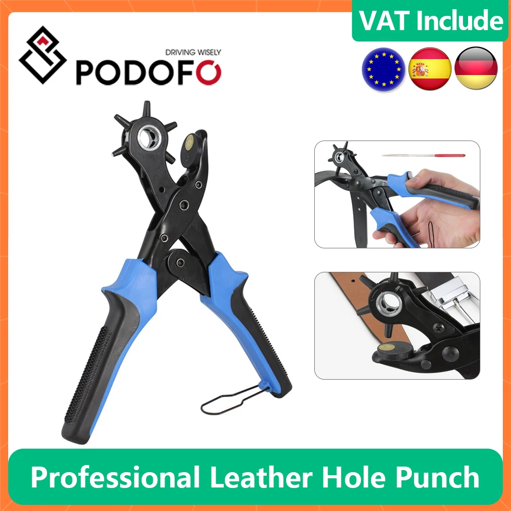 1pc Leather Hole Punch Leather Tools Multifunctional Steel Belt Puncher Punching Tool Belt Hole Puncher Crafts Tool