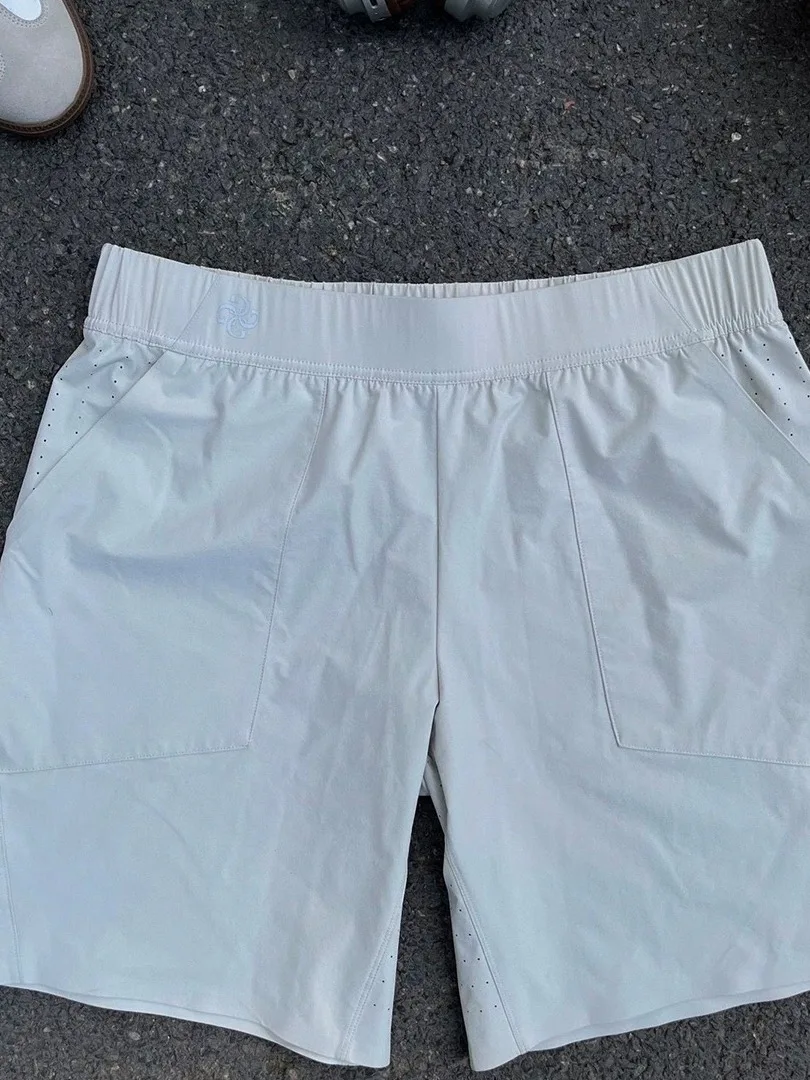 

Spor Breathable Lightweight Elastic Tennis Running Fitn orts Men Loose Beach Qui Dry Trendy Mid-Length Casual orts