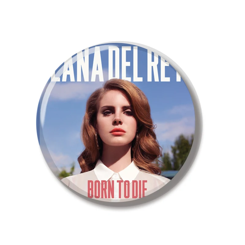 44MM Lana Del Rey Singer Album Pin Soft Button Pin Jewelry Creative Badge Cartoon Brooch Lapel Pin Canvas Bag Backpack Decorate