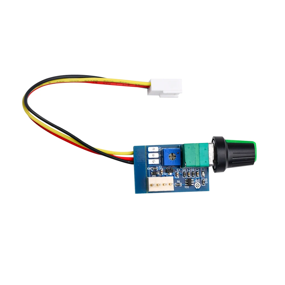 DC5-12V Manual 4-kawat PWM pengendali kecepatan kipas dengan saklar tombol regulasi kecepatan kipas dan modul pengatur kipas pengurang kebisingan