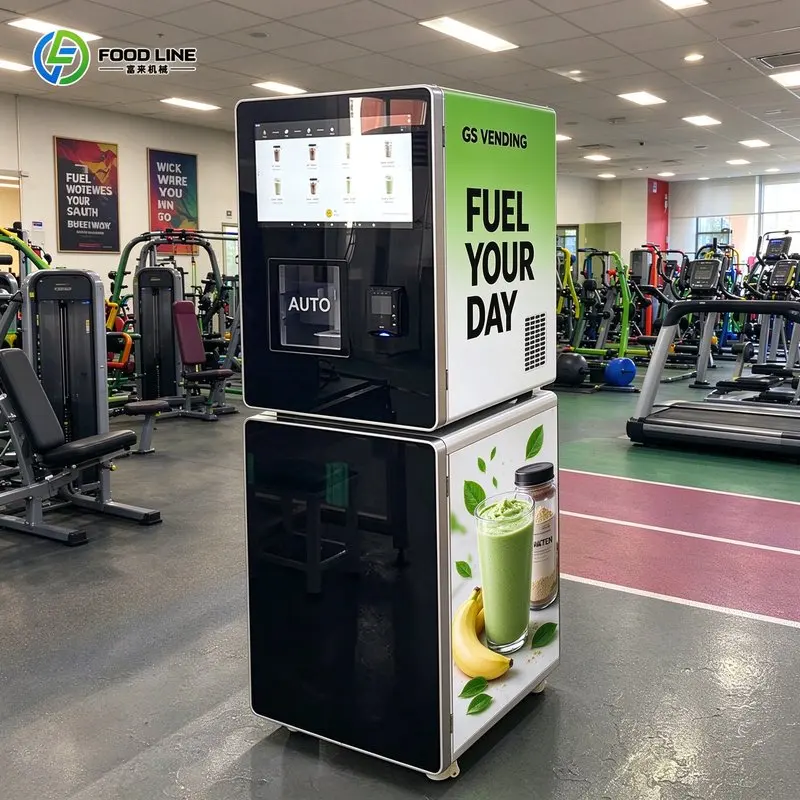 Innovative Gym 24/7 Operation Protein Shake Vending Machine Keep Fit Smart Touch Screen Milkshake Vendo MachineFL Customized