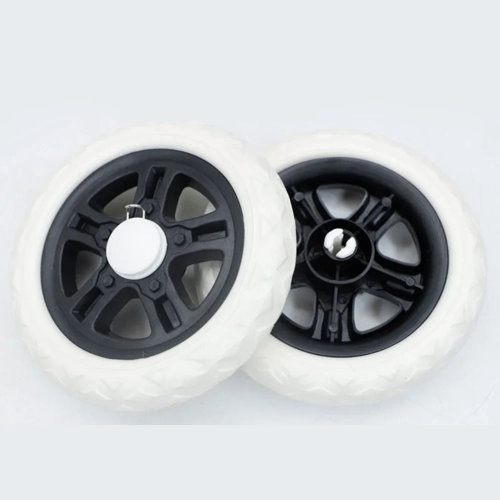 2Pcs Shopping Cart Wheels Trolley Caster Replacement Foaming Anti Slip Tire Flexible Luggage Accessories Dia 6.5/15.5/16/16.5cm