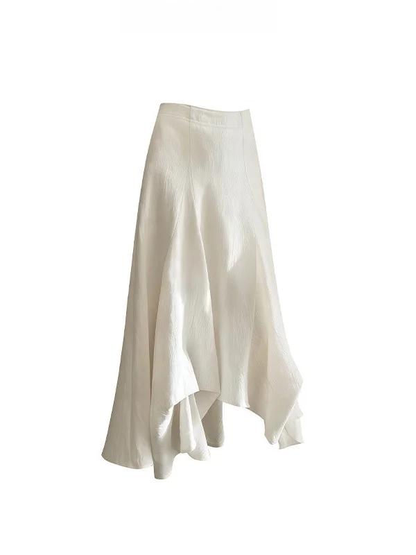 

Женская зимняя юбка А-силуэта с высокой талией, на флисовой подкладке, асимметричная, расклешенная, винтажная, повседневная, для города и офиса