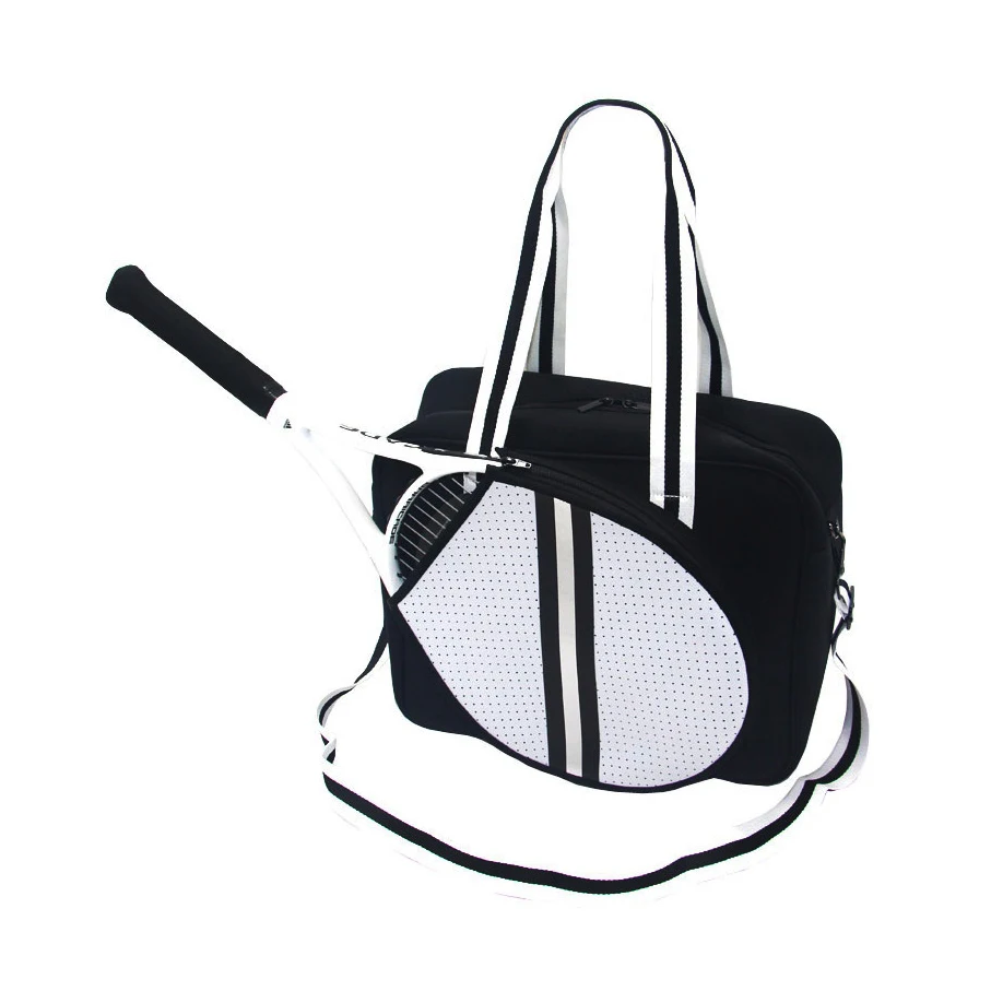 Striped Outdoor Fitness Bag, Pickleball Racket Bag, Multifunctional Badminton Bag, Removable Diving Material Tennis Racket Bag