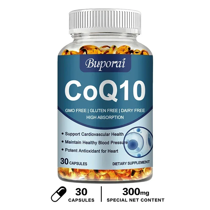 CoQ10 Capsules - Promote Cardiovascular and Heart Health, Provide Energy, Circulation Support, Antioxidant