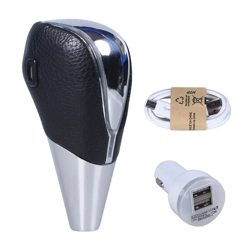 Hot Car Interior Shift Knob Knobs Red LED Light Leather Touch Activated Backlight Free Shipping