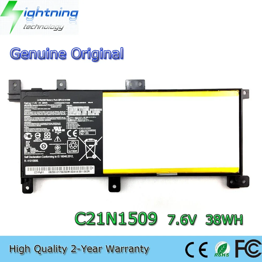 Brand New Original C21N1509 7.6V 38Wh Laptop Battery for Asus X556 X556UA X556UB X556UF X556UJ X556UQ X556UV