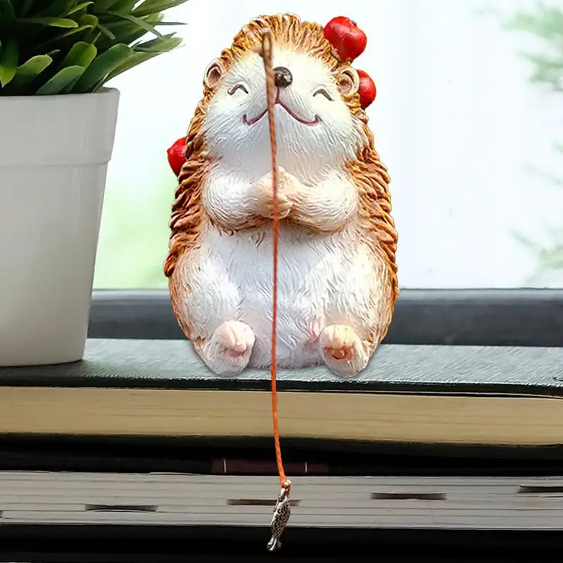 Hedgehog Garden Statue Fish Tank Hedgehog Ornaments For Home Creative Multi-Functional Ornament For Lawn Yard Family Home