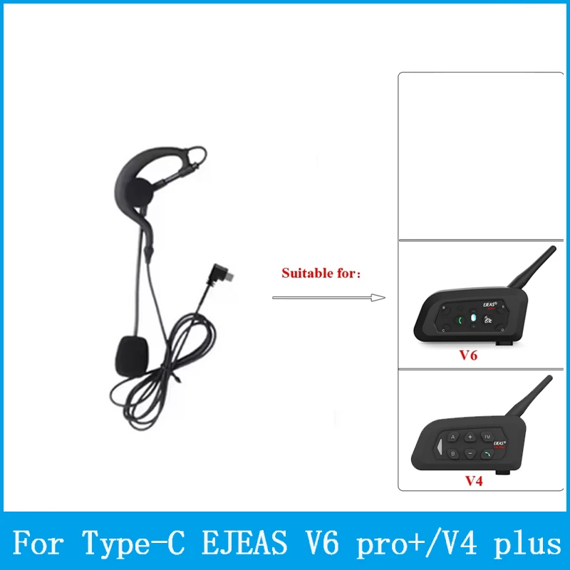 1Pcs Type-C Interface Ear-hook Referee Headphones For Type-C EJEAS V6C Pro+ V4C plus Referee Intercoms