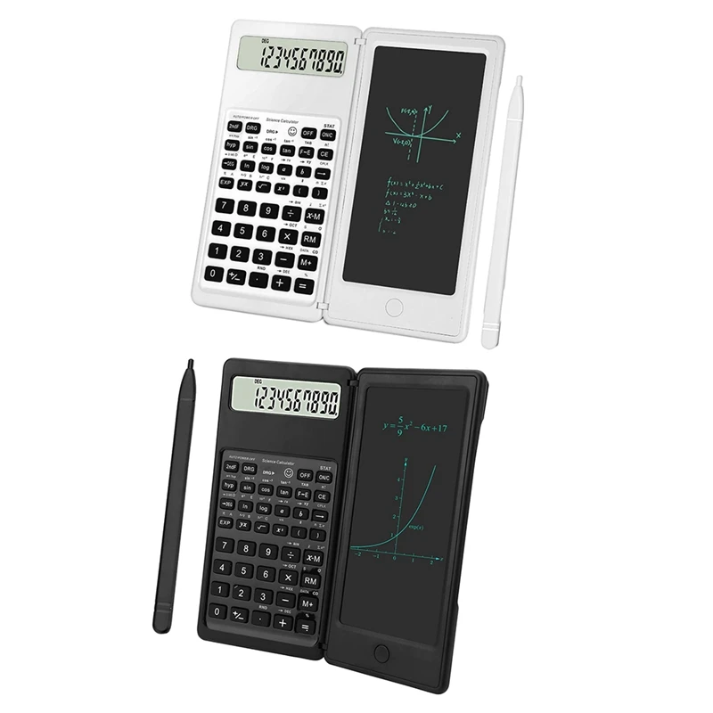 Scientific Calculator 10-Digit LCD Display Engineering Calculator With Writing Tablet For High School And College