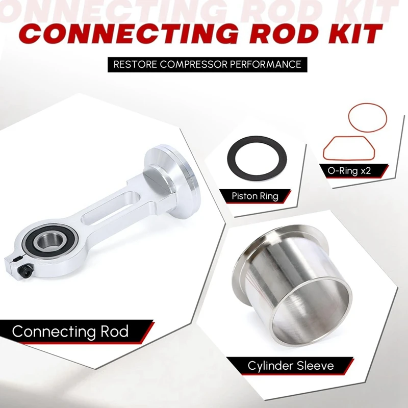 KK-4835 Compressor Piston Kit Connecting Rod Parts Accessories Cable Oil-Free Air Compressor Pump