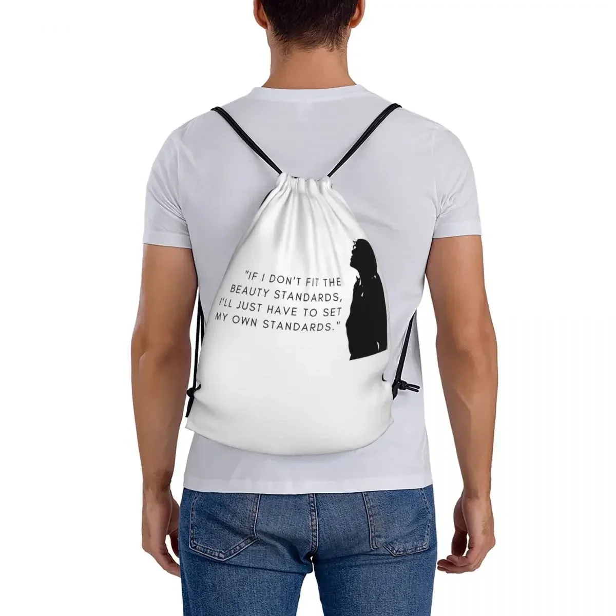 Mochila con cita inspiradora Hwasa MAMAMOO para hombre y mujer, bolso con cordón, bolsa de artículos diversos, bolsa de libros para la escuela