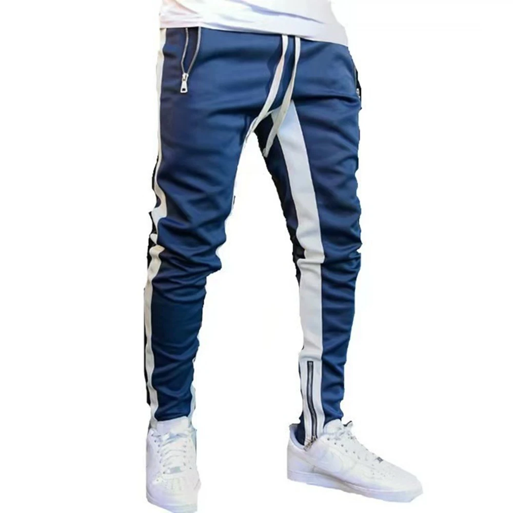

Men's Slim Jogger Pants Stretch Fitness Sports Sweatpants Jogging Running Gym Workout Tights Trousers Bottoms Zipper Pockets
