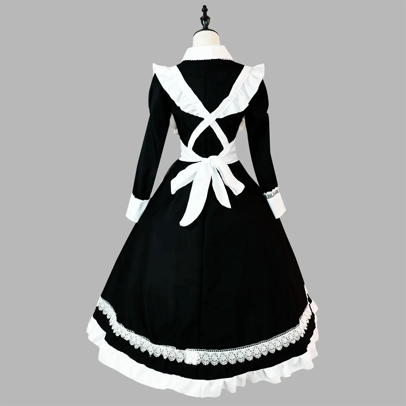 Disfraces de Cosplay de aristocracia británica para mujer, vestido de sirvienta de manga larga, encaje Kawaii japonés, uniforme de camarera de café, talla grande