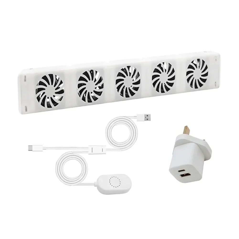 Automatic Fan Heater Radiator Fan REACH Certification ROHS Certification Temperature Sensor Easy Installation White