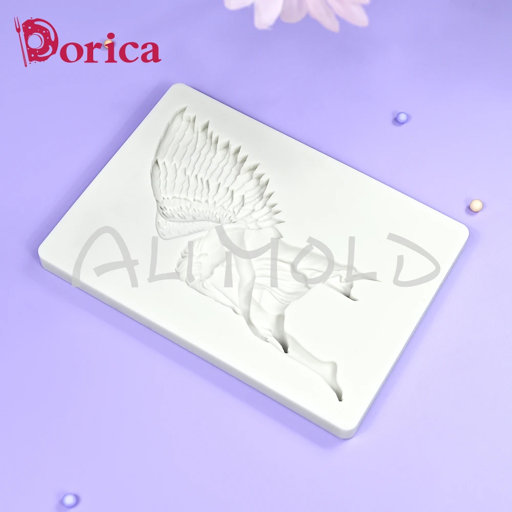 Angel Wings Embossed Silicone Mold Chocolate Fondant Mould DIY Resin Clay Making Model Cake Decorating Supplies Kitchen Bakeware