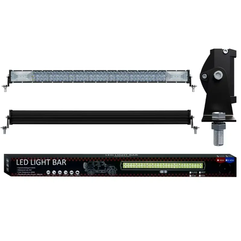 31 inch 675W Automatic Light Emitting Diode Bar Aluminum Dot beam of light Boat Bending Light Emitting Diode Bar White Yellow