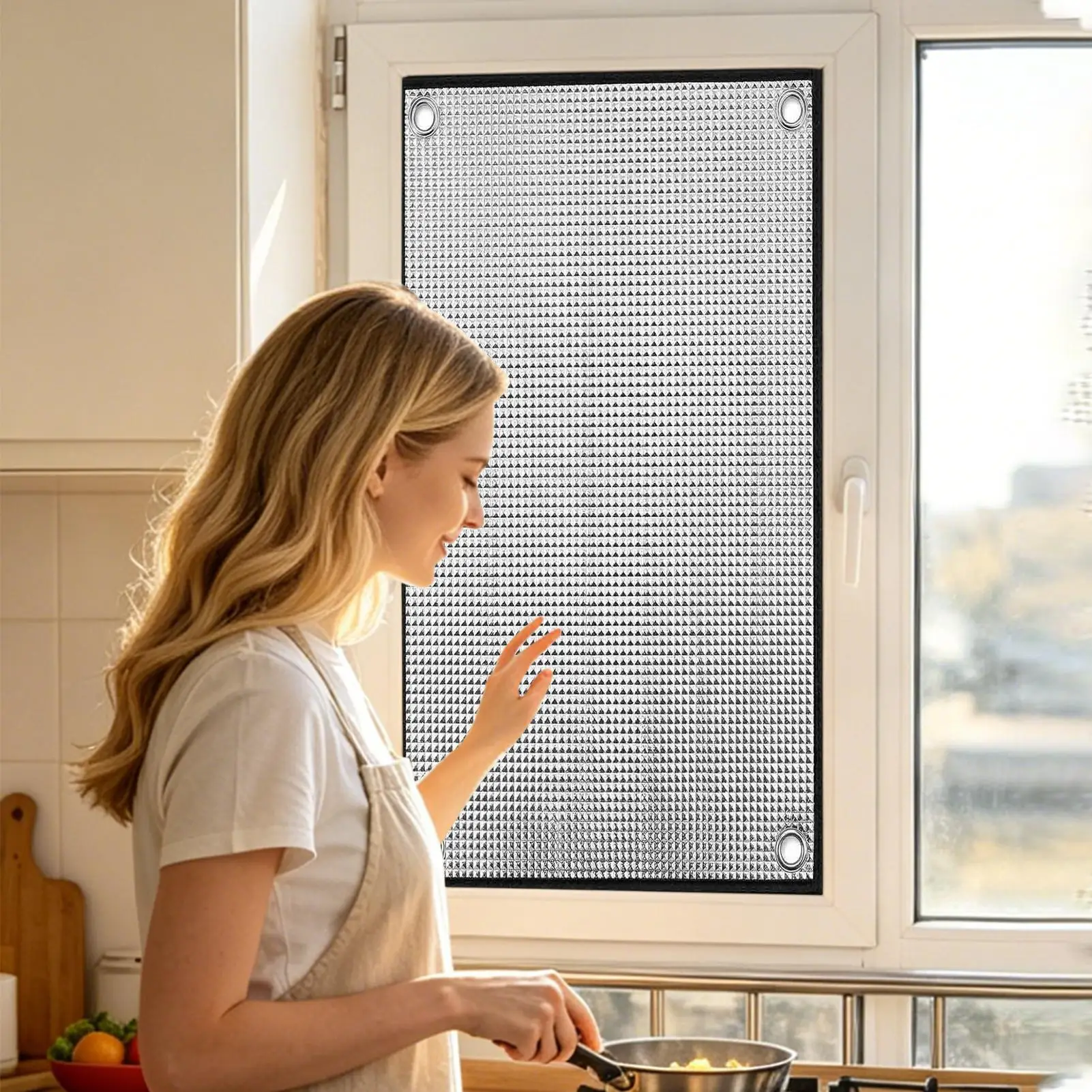 UV Blocking Window Film Static Cling Reusable Room Darkening Privacy Film Heat Control Window Tint for Home Office Bedroom