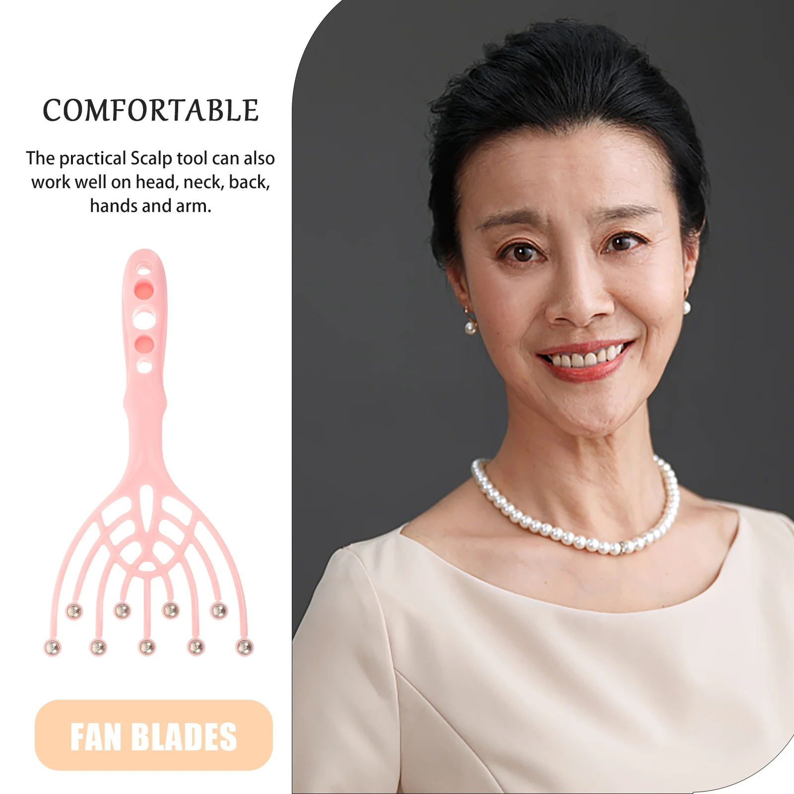 

Head Scalp Massager Claw Steel Ball Hair Massaging Tool for Long Thick Wet Dry Hair Stress Relief Muscle Pain Alleviation