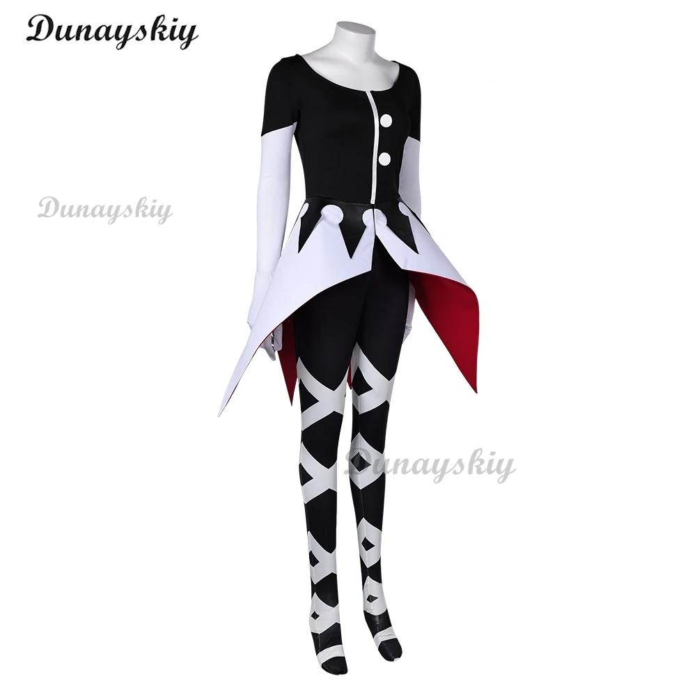 อะนิเมะ Hazbin คอสเพลย์โรงแรม Carmilla Carmine เครื่องแต่งกายชุดสูทชุดเครื่องแต่งกาย Carnival Party ฮาโลวีนเครื่องแต่งกายสําหรับสตรี