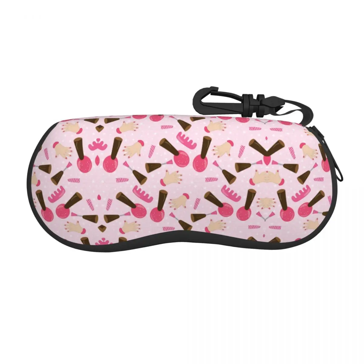 Custom Cute Pink Nail Polish Pattern Glasses Case Stylish Manicurist Manicure Shell Eyeglasses Case Sunglasses Box