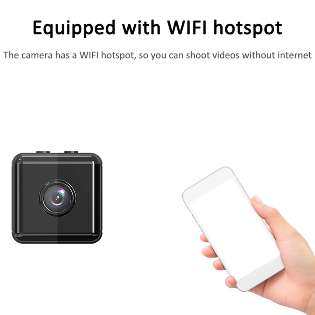 

150 Degree Wide Angle 1080P HD Camera Mini Plastic Cube Security Surveillance Motion Card Support Home