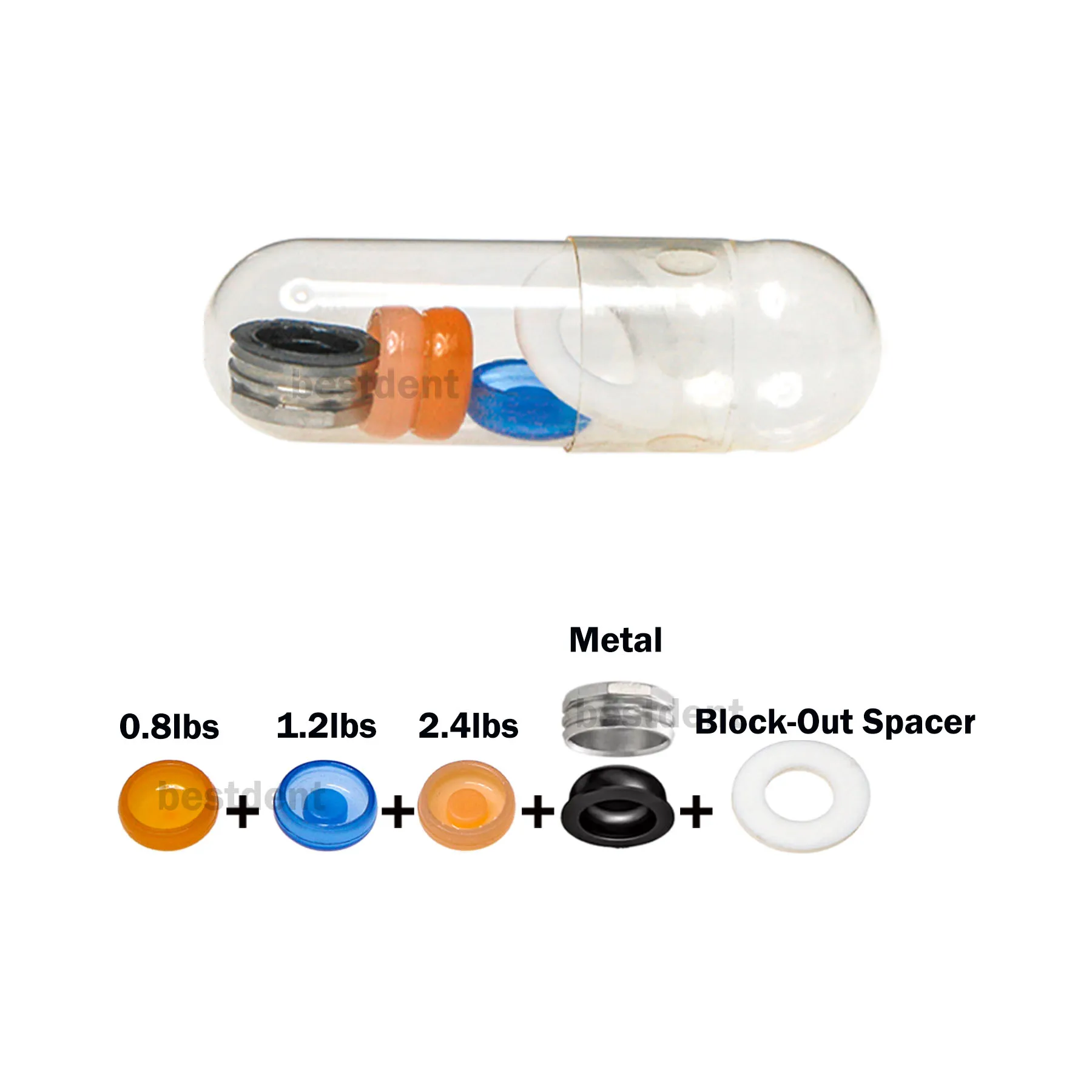 Universal Implant Overdenture Male Caps Kits Metal Housing Laboratory Processing Cap Retention Cap