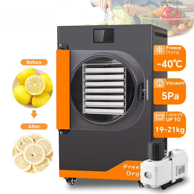 110V Automatic 2-20Kg Big Capacity Stainless Steel Drying Equipment Commercial Vacuum Freeze Dryer For Pet Food