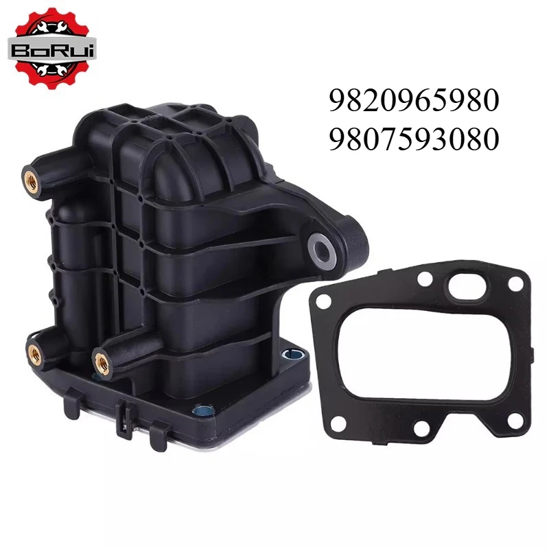 9820965980 9807593080 1861749  9678745680 376745271 9678745680 Car EGR Valve Cooler Housing for Citroen Peugeot Ford 2.0 Diesel