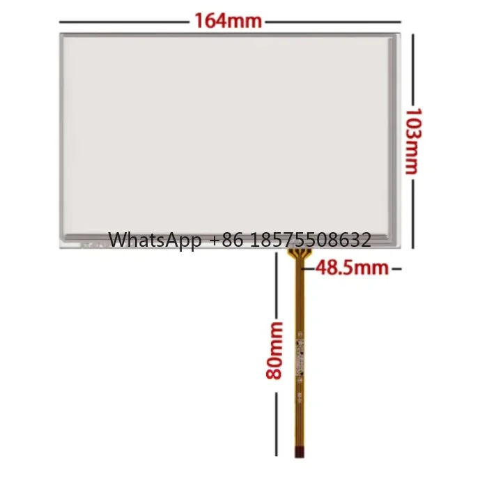 10 pcs/lot New 7.1 inch resistance touch screen 164*103 164MM*103MM for car dvd gps