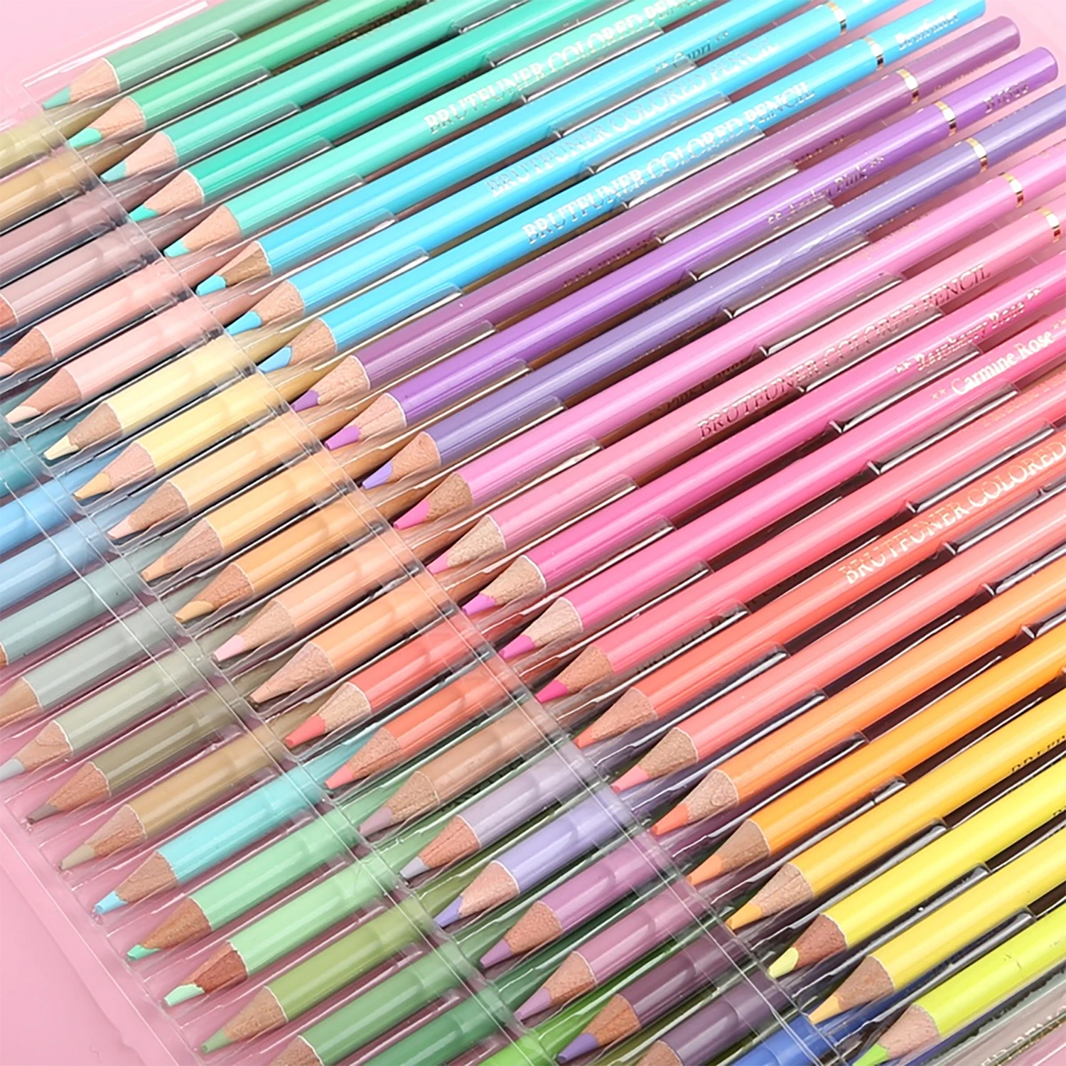 72 قطعة من أقلام الرصاص الملونة معكرون، ألوان معكرون أساسية ناعمة للبالغين رسم، مزج، رسم، تظليل، ألوان نابضة بالحياة