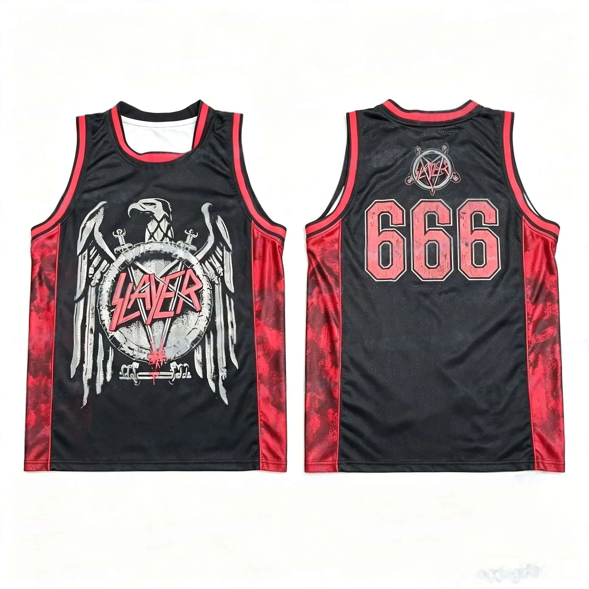 Slayer Rock Band 3D-Druck Tanktops Eltern-Kind Streetwear Hip Hop Übergroße Fitness Gym Weste Ärmelloses Sport-Top Herrenbekleidung – Detail 6