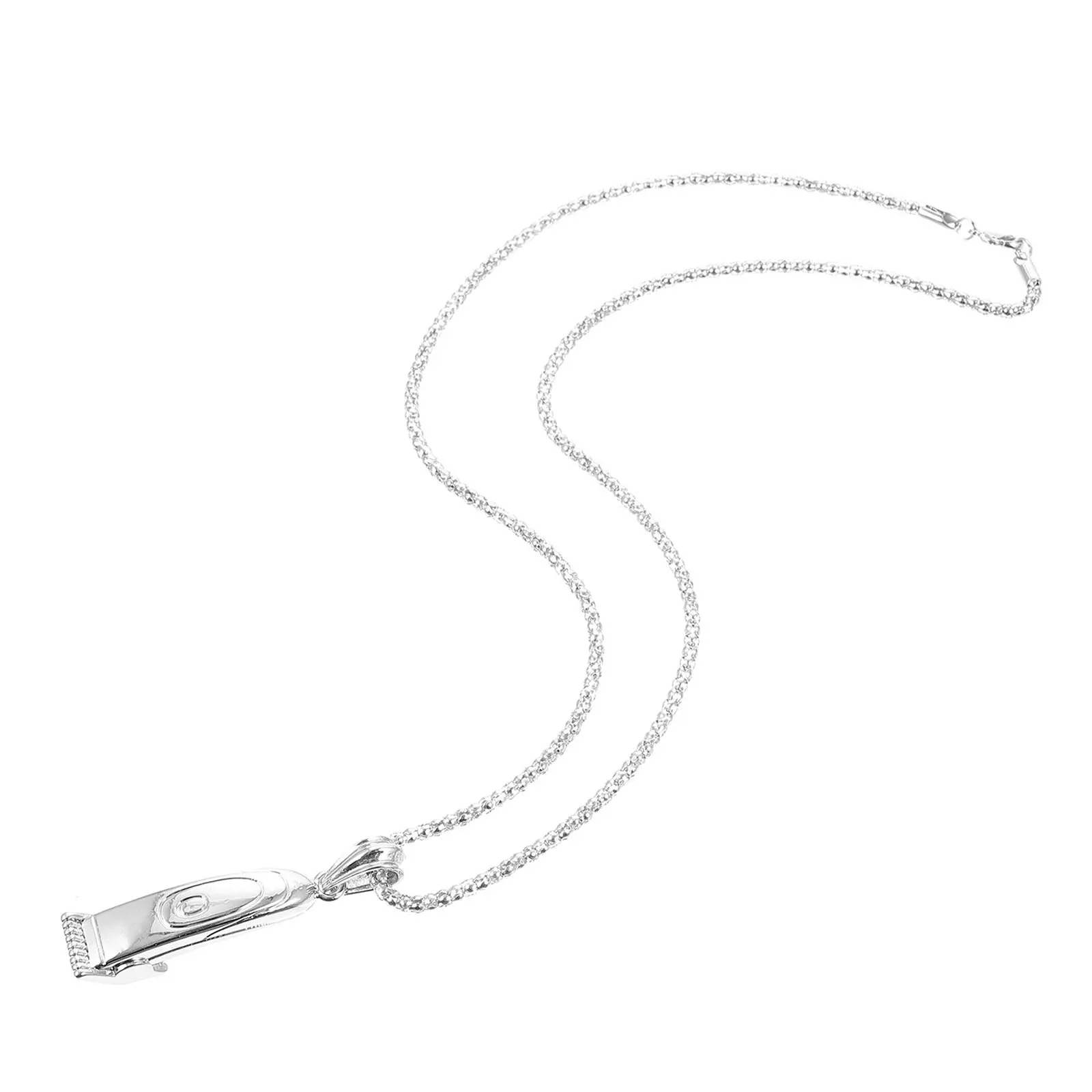 Titanium Steel Barber Necklace Punk Shaving Razor Pendant Hair Stylist Sweater Chain Jewelry Hair Stylist Necklace