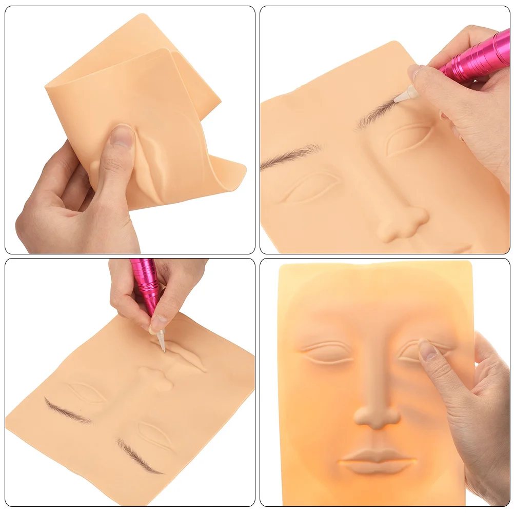 

Silicone Blank Mannequin Tattooing Practice Skin For Eyeliner Embroidery Makeup Training Salon Artists Fake Skin Sheet Tattoing