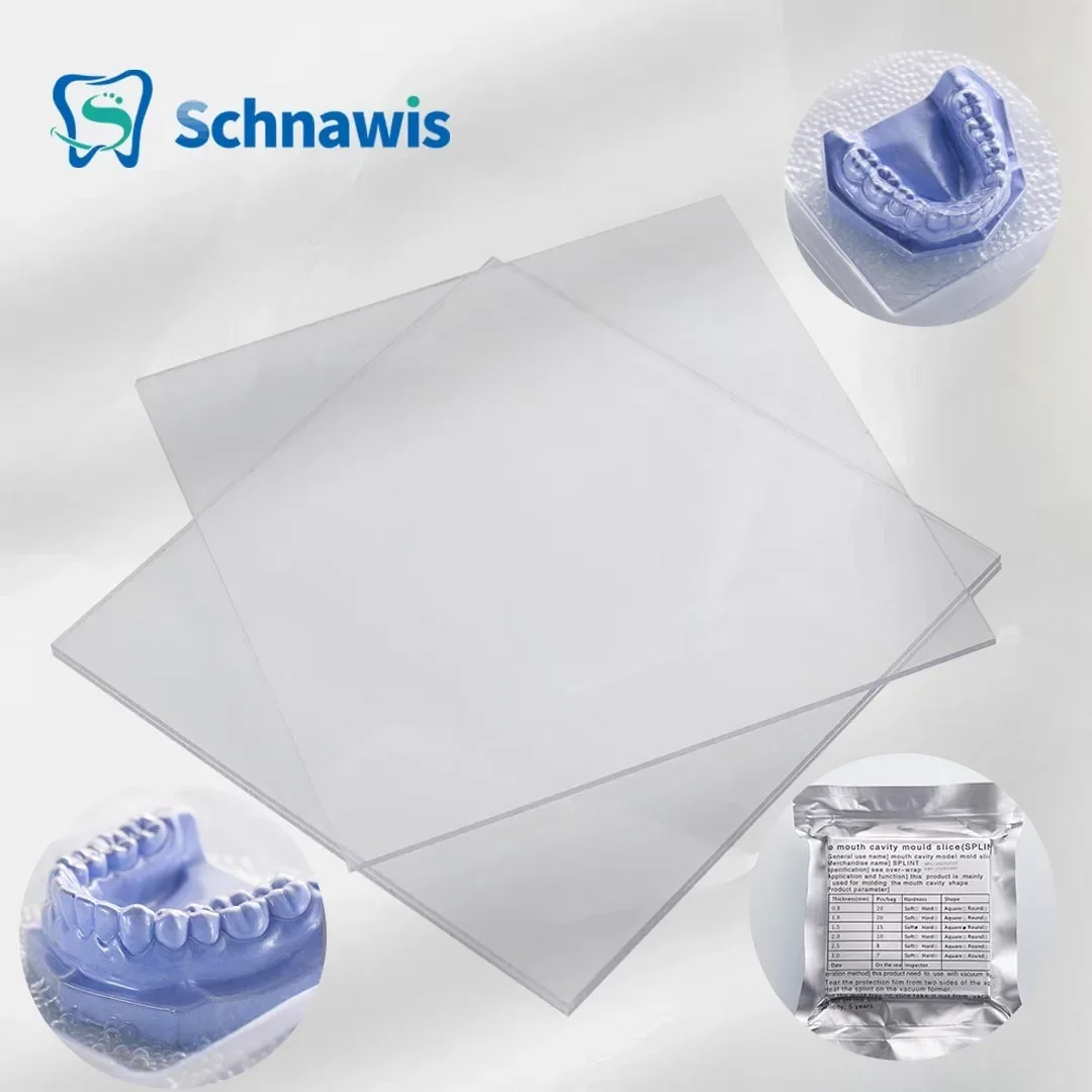 8/10/15/20 pcs Dental Lab Orthodontic Splint Retainer Slice Vacuum Forming Sheet Soft Hard 1.0/1.5/2.0mm Thermoforming Material