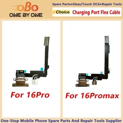 Dock Connector USB Charger Repair Charging Port Flex Cable for iPhone 16 PRO MAX Replacement Parts Natural Black White Titanium