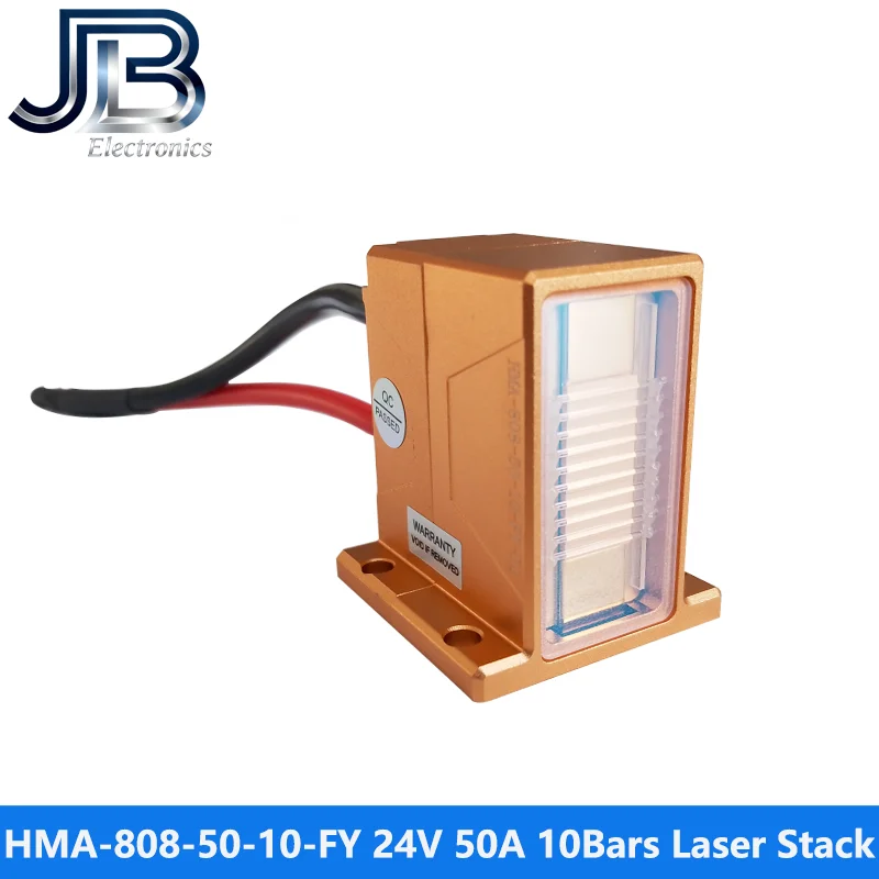 HMA-808-50-10-FY-D01 500W 10Bars 24V 50A 808nm كومة الليزر لإزالة الشعر #1