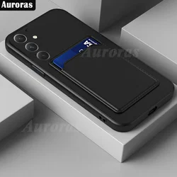 Skinlee Case For Samsung Galaxy M35 M55 5G With Card Wallet Silicone Shockproof Soft For Samsung Galaxy M15 4G/5G Phone Cover