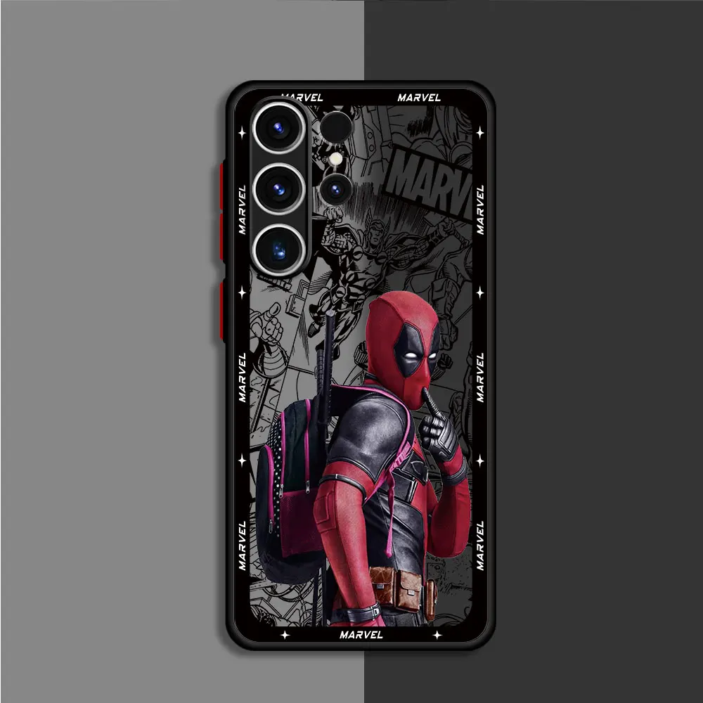 Luxury Case for Samsung Galaxy A32 A54 A34 A53 A73 A23 A14 A72 A22 A13 A33 A52 5G A24 A32 4G Back Marvel Deadpool Soft Cover